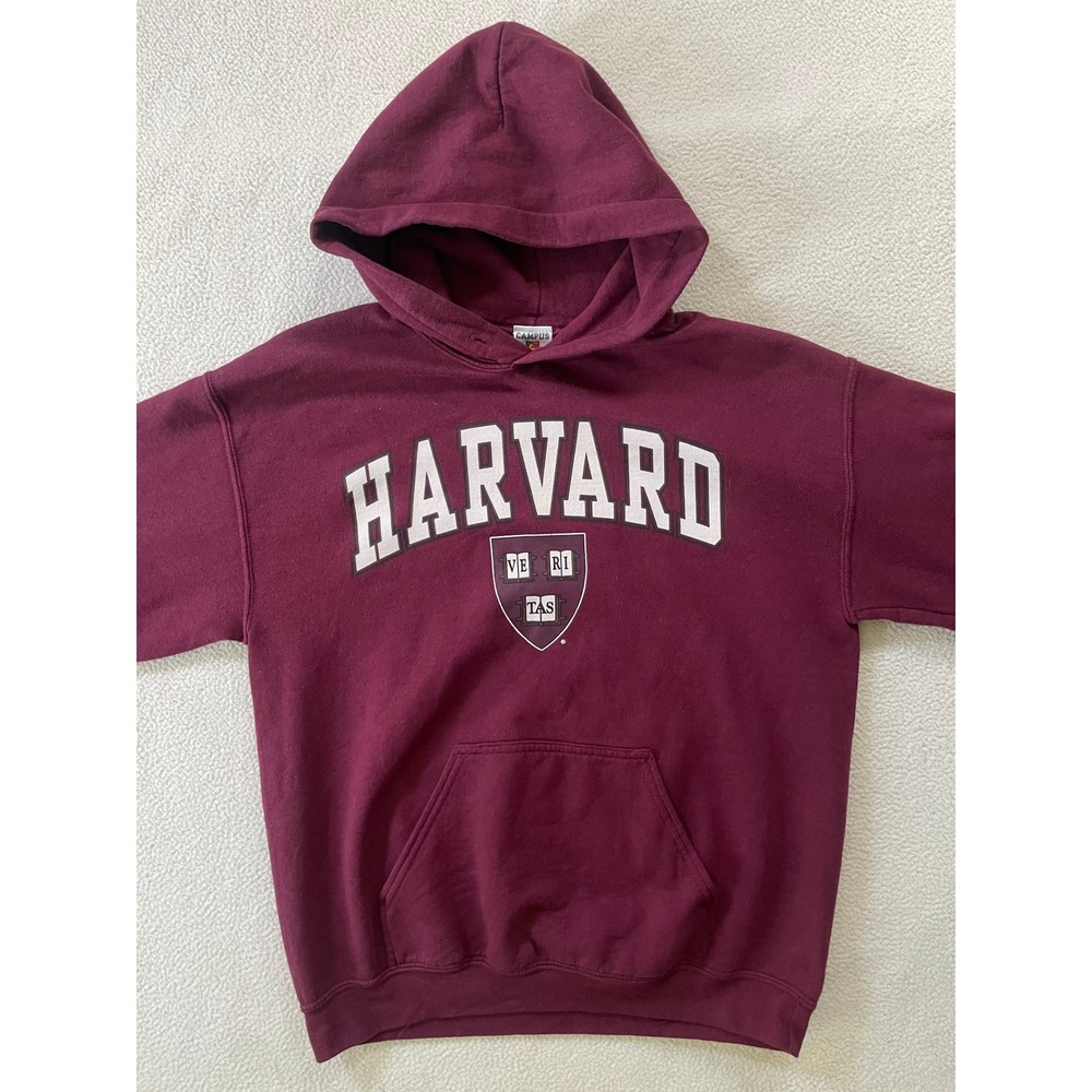 Campus Colors Mens Medium Hoodie Maroon Harvard University Collegiate Graphic